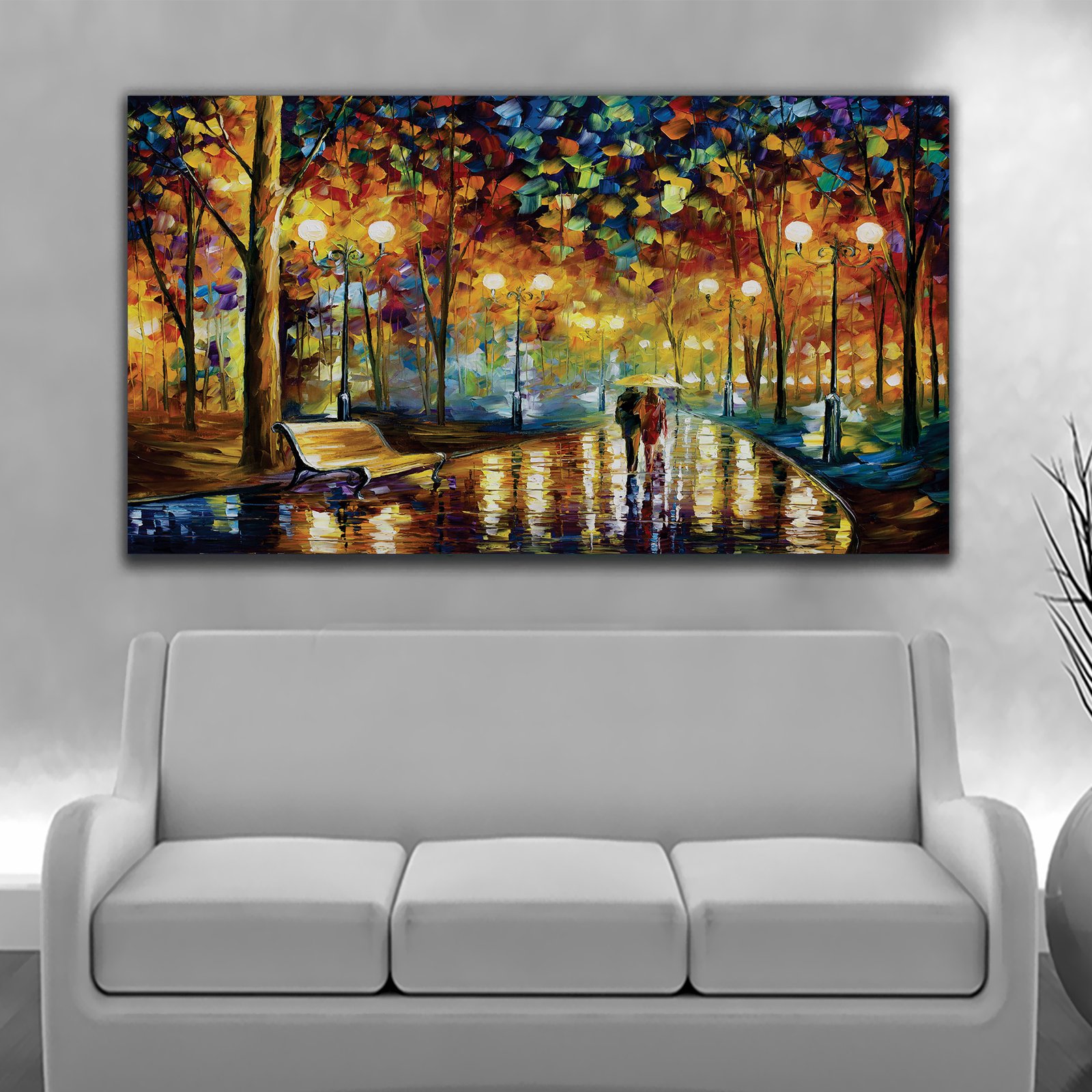 Classic Evening Way To Home Premium Canvas Wall Painting  decorative masterpiece for home decor